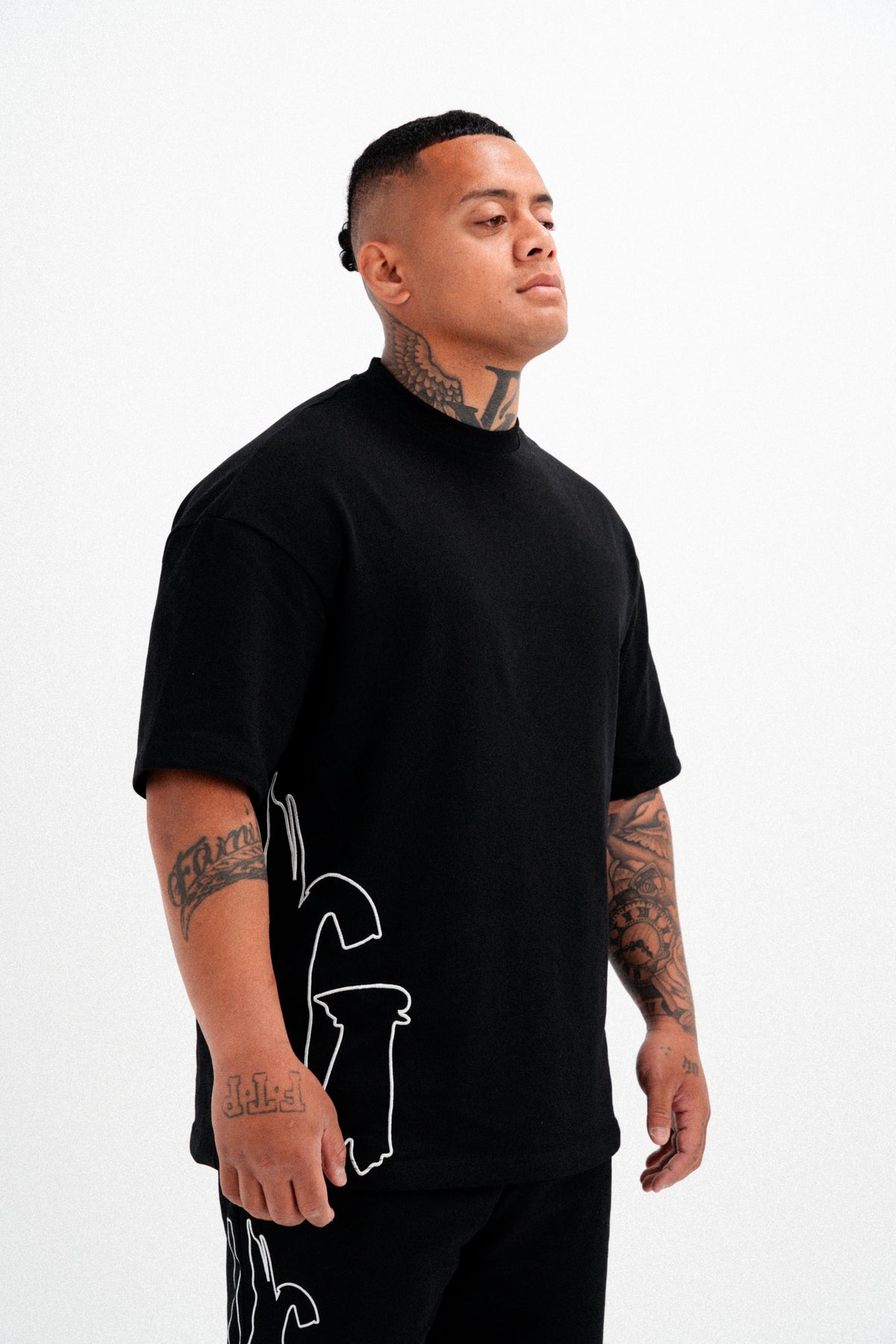 CODE OF SILENCE TEE- (BLACK/WHITE)