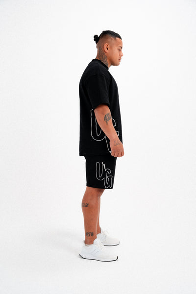 CODE OF SILENCE TEE- (BLACK/WHITE)