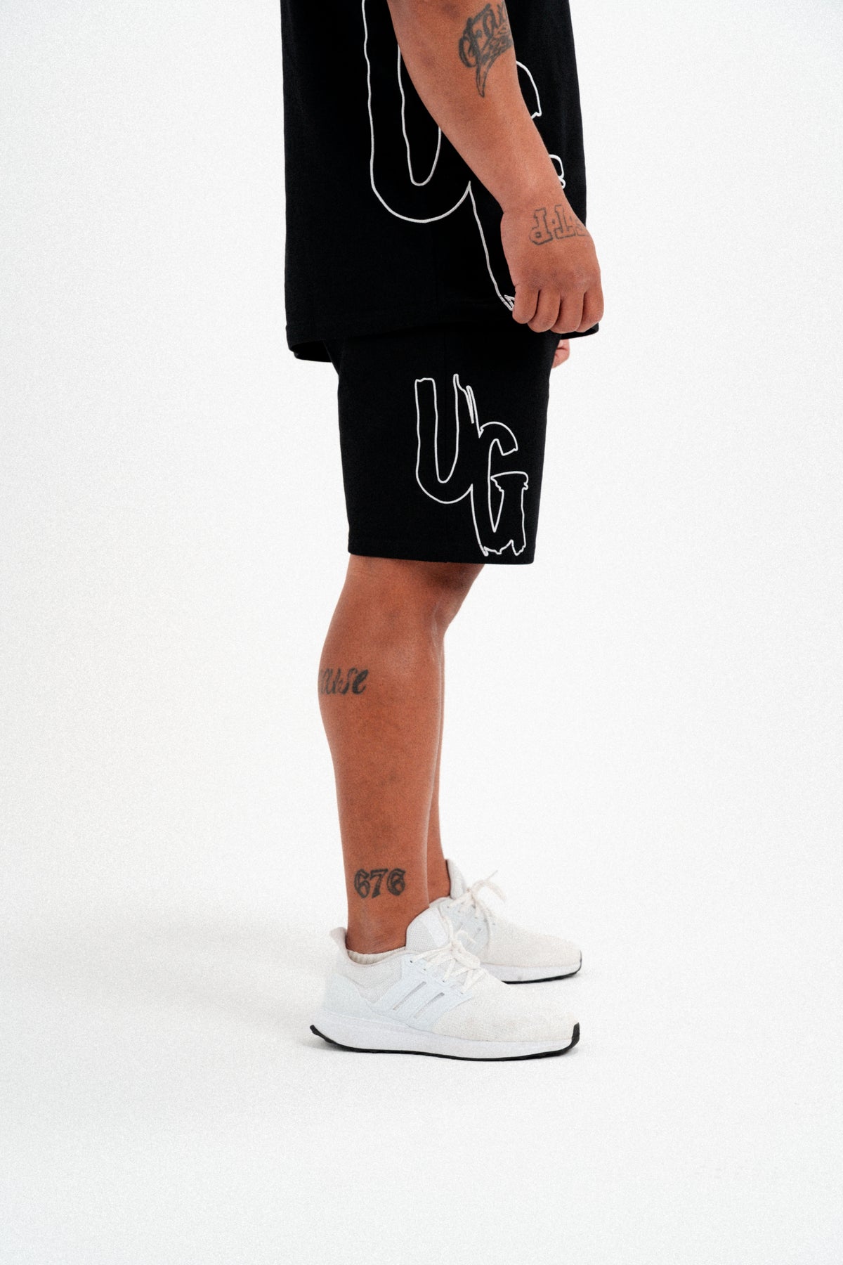 CODE OF SILENCE SHORTS- (BLACK/WHITE)