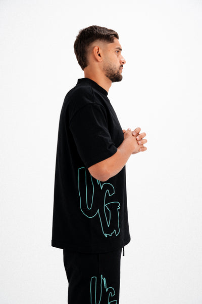 CODE OF SILENCE SHORTS- (BLACK/TIFFANY)