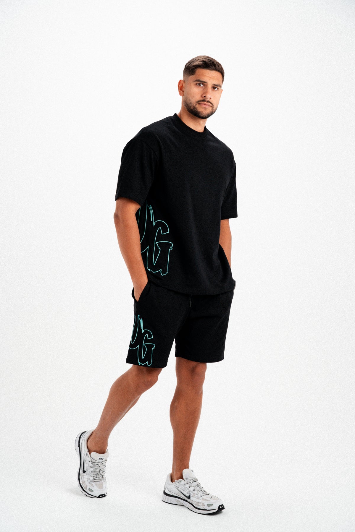 CODE OF SILENCE SHORTS- (BLACK/TIFFANY)