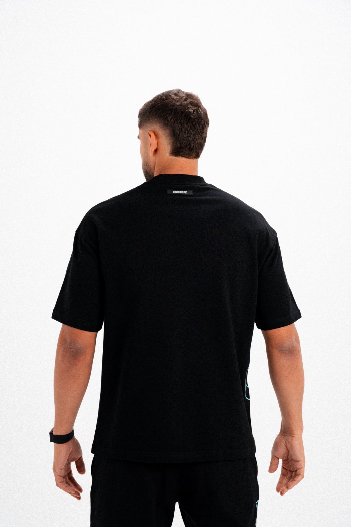 CODE OF SILENCE TEE- (BLACK/TIFFANY)