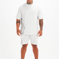 OMERTA TEE - WHITE MARL