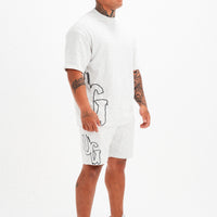OMERTA TEE - WHITE MARL