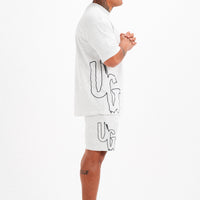 OMERTA SHORTS - WHITE MARL