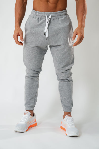 Grey Puff Print Joggers