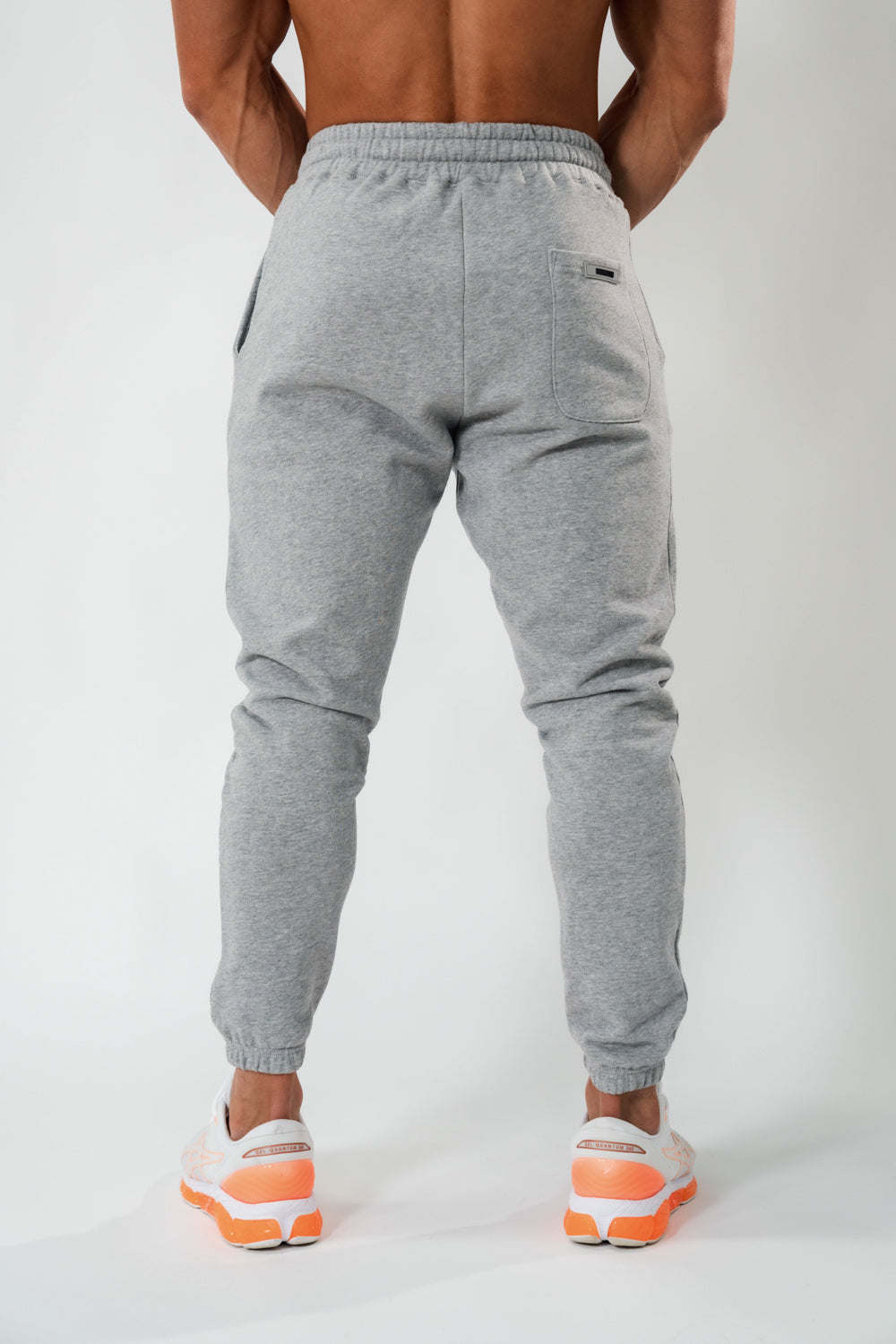 Grey Puff Print Joggers