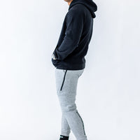 Black Embossed Hoodie