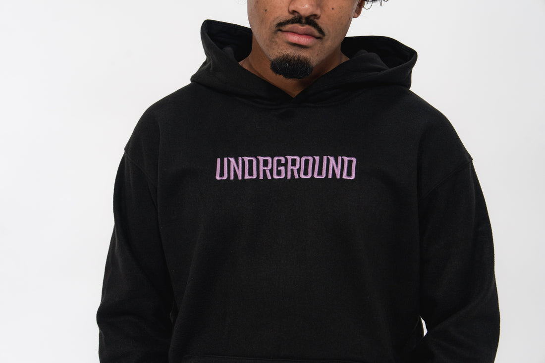 Black/Purple Hoodie " Moving In Silence " Collection