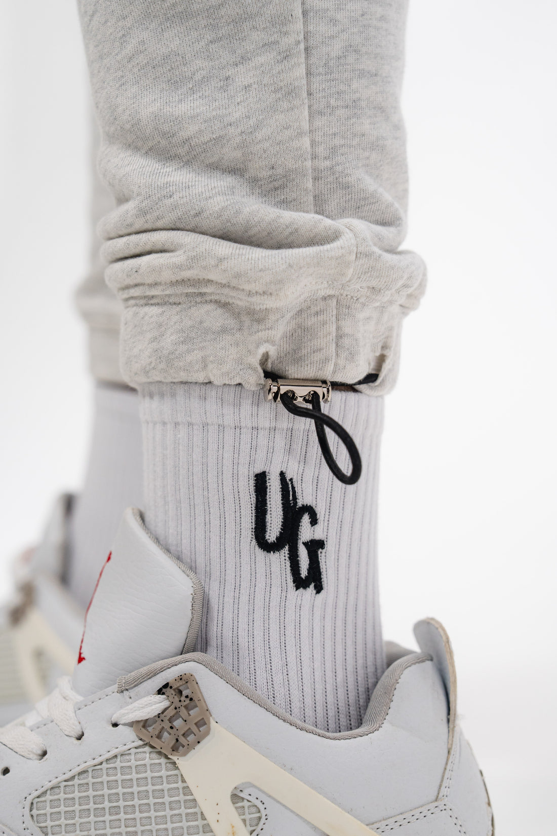 Grey 3D Embroidered Trackpants