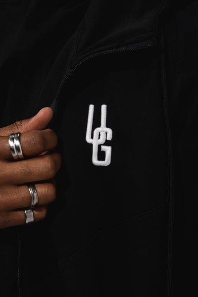 3D Embroidered Zip Up Hoodie