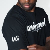 Fitted Black Tee “OUT THA MUD”