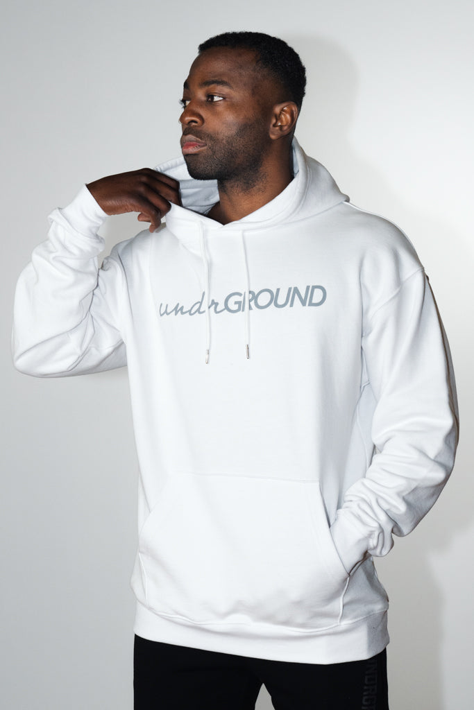 Oversized Hoodie White/Grey