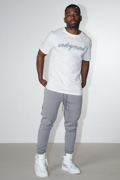 Fitted White Tee “OUT THA MUD”