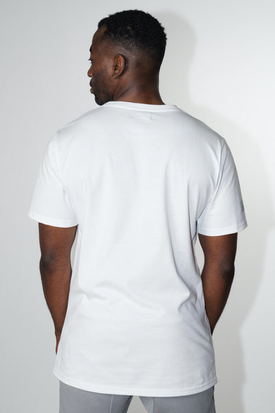 Fitted White Tee “OUT THA MUD”