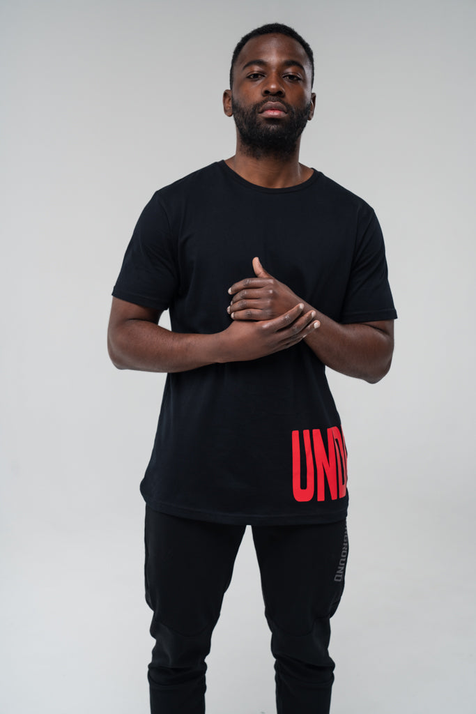 Straight Tee x Black/Red